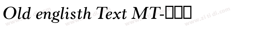 Old englisth Text MT字体转换